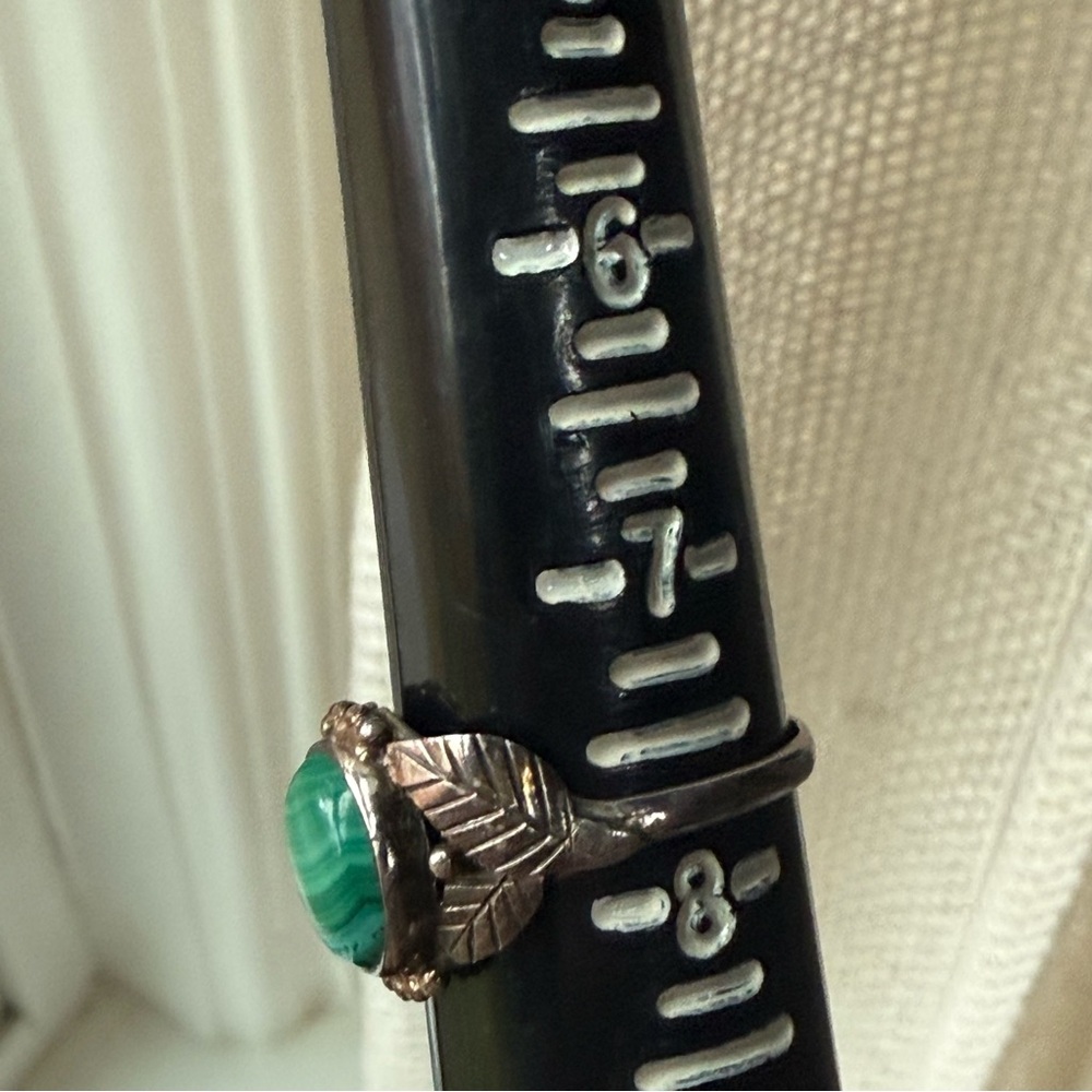 Sterling Malachite Ring - image 6